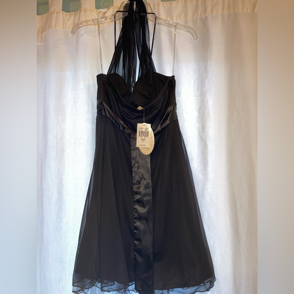 Fancy black halter dress. New with tags - Speechless - size M